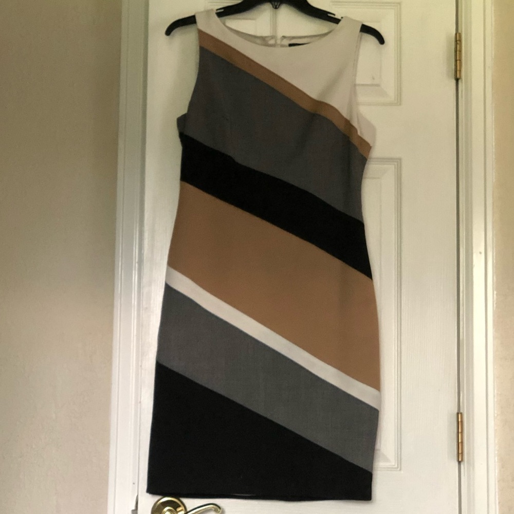 Whbm color block sheath dress